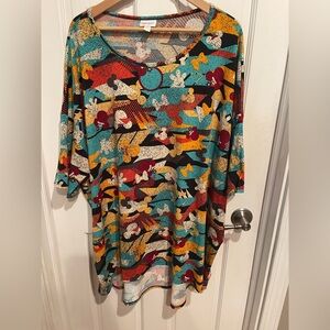 LuLaRoe 3XL Multicolor Mickey and Minnie Mouse Shirt